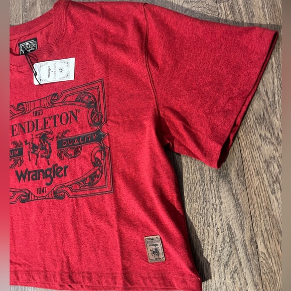 Women’s XS OVERSIZED Pendleton wrangler collab short sleeve graphic crop tee nwt - Picture 4 of 11